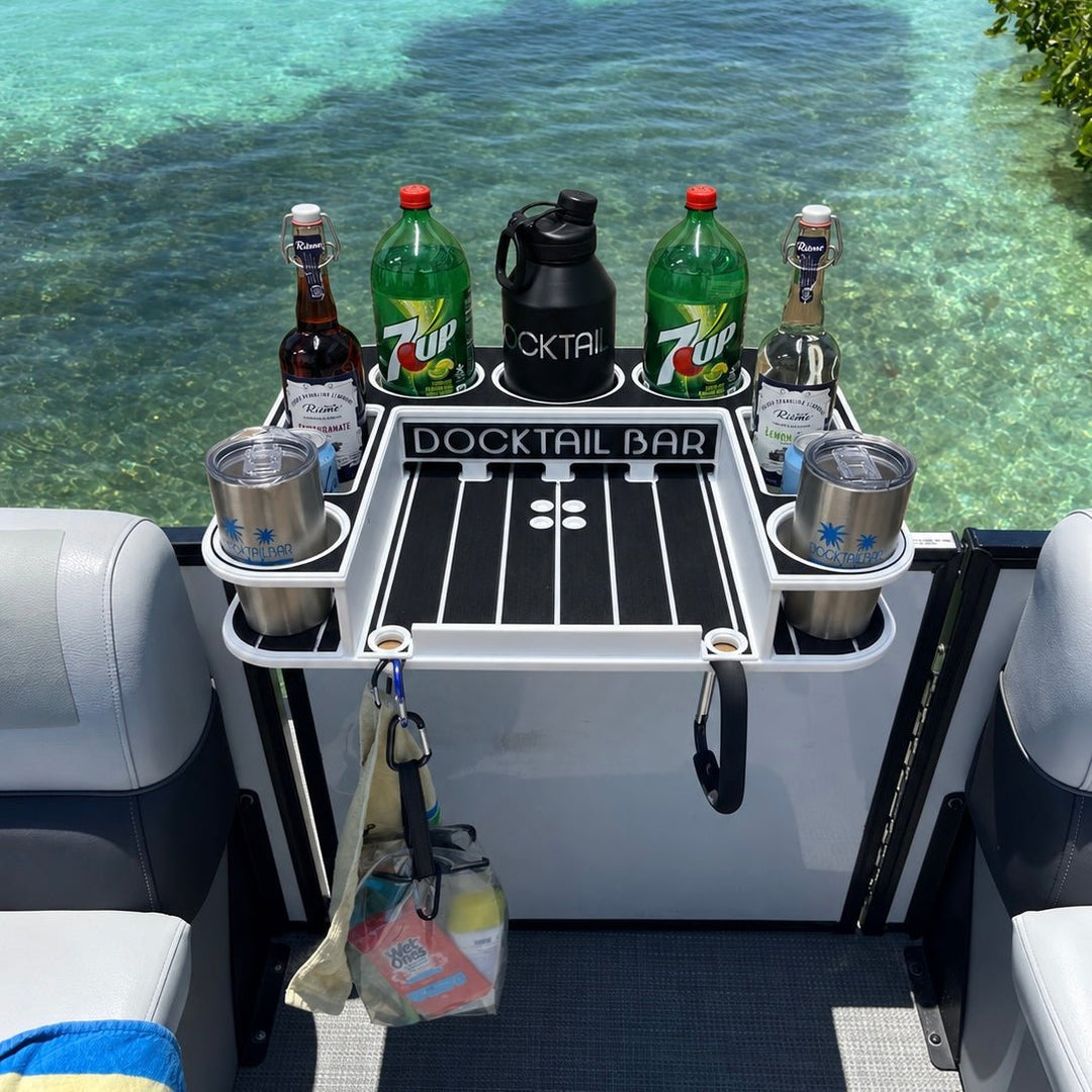 Docktail Butler with Pontoon Rail Mount