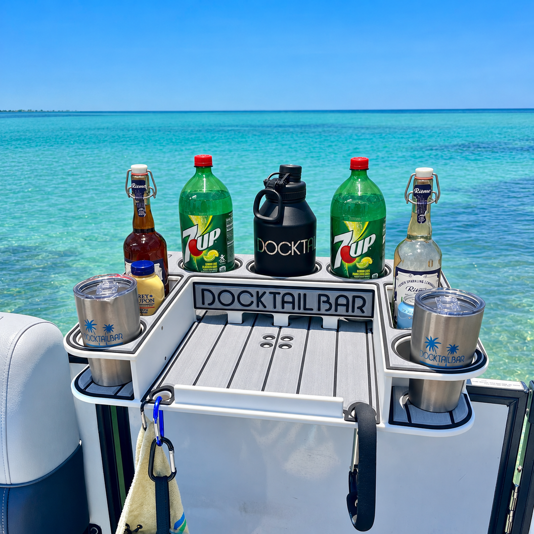 Docktail Butler with Pontoon Rail Mount