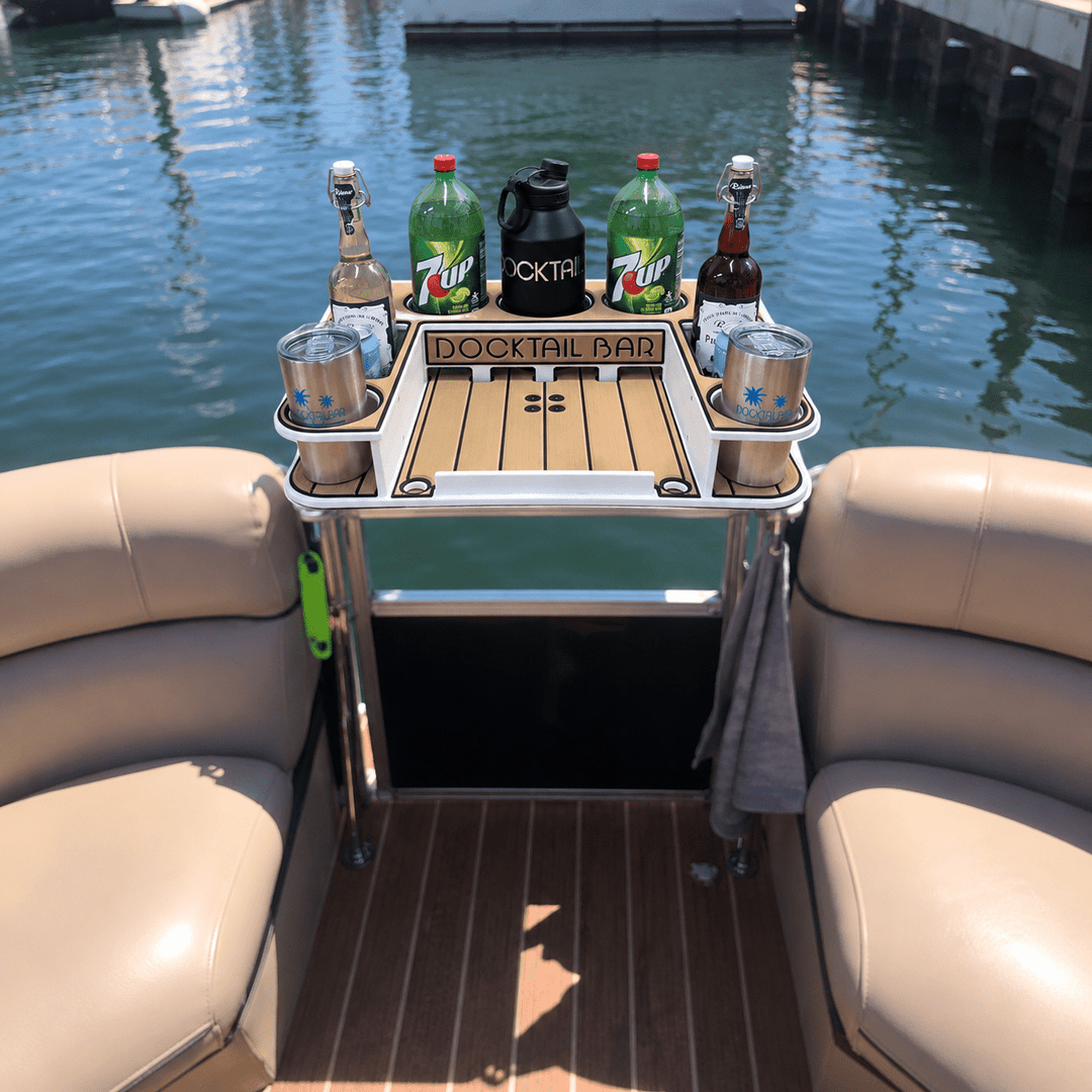 Docktail Butler with Pontoon Rail Mount