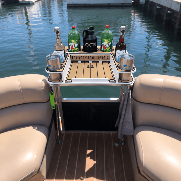 Docktail Butler with Pontoon Rail Mount