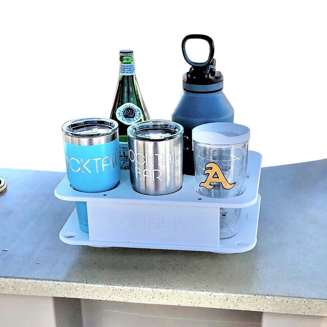 Docktail Jr Boat Cup Holder Caddy with 2 SeaSucker Vacuum Mounts - Choose Your Color