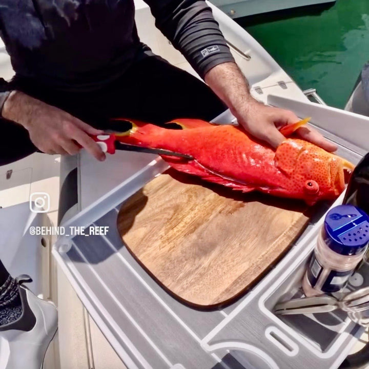 Docktail Utility Boat Table Accessory with Adjustable Rod Holder Mount