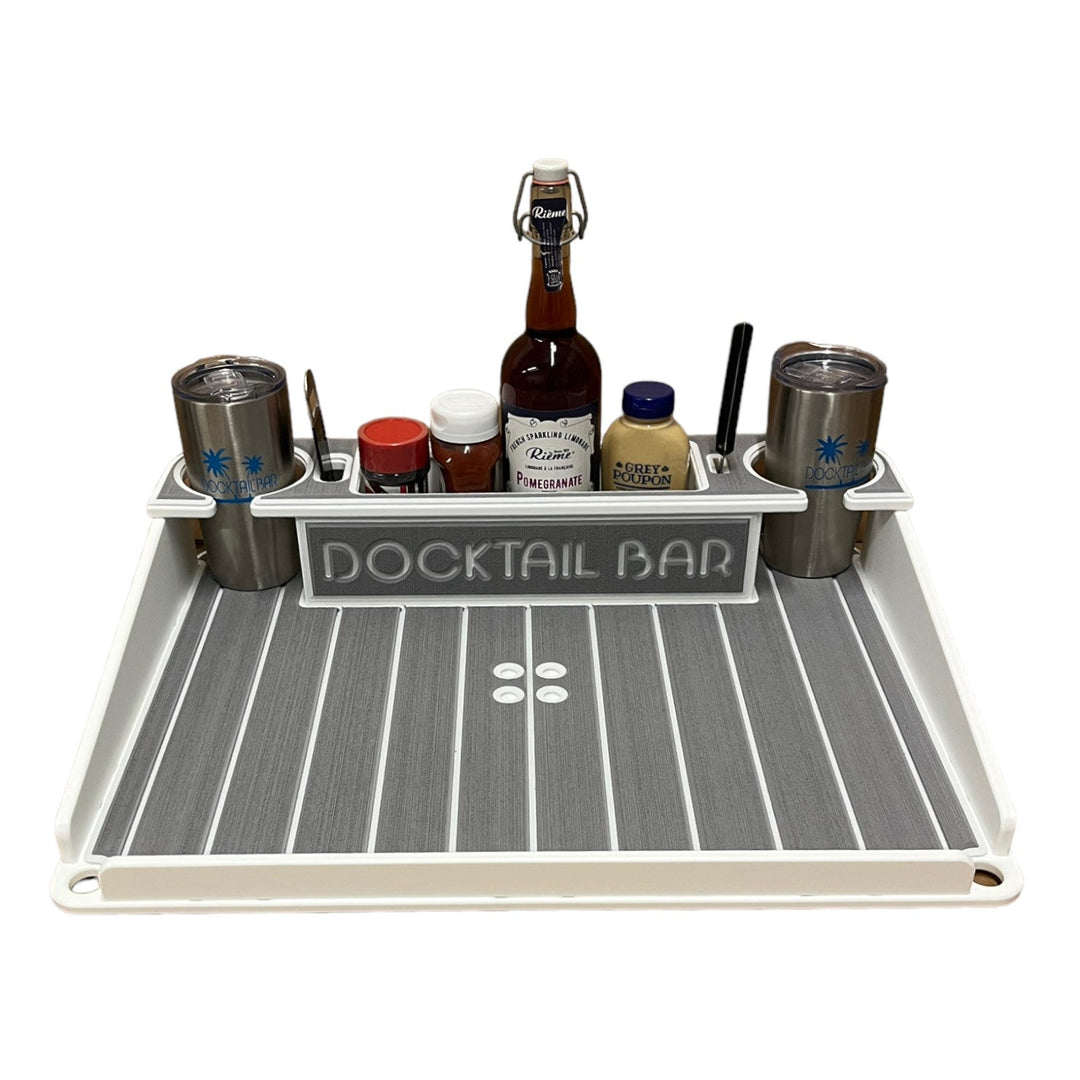 Docktail Utility Boat Table with Pedestal Table Attachment Options