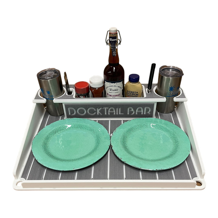 Docktail Utility Boat Table with Pedestal Table Attachment Options