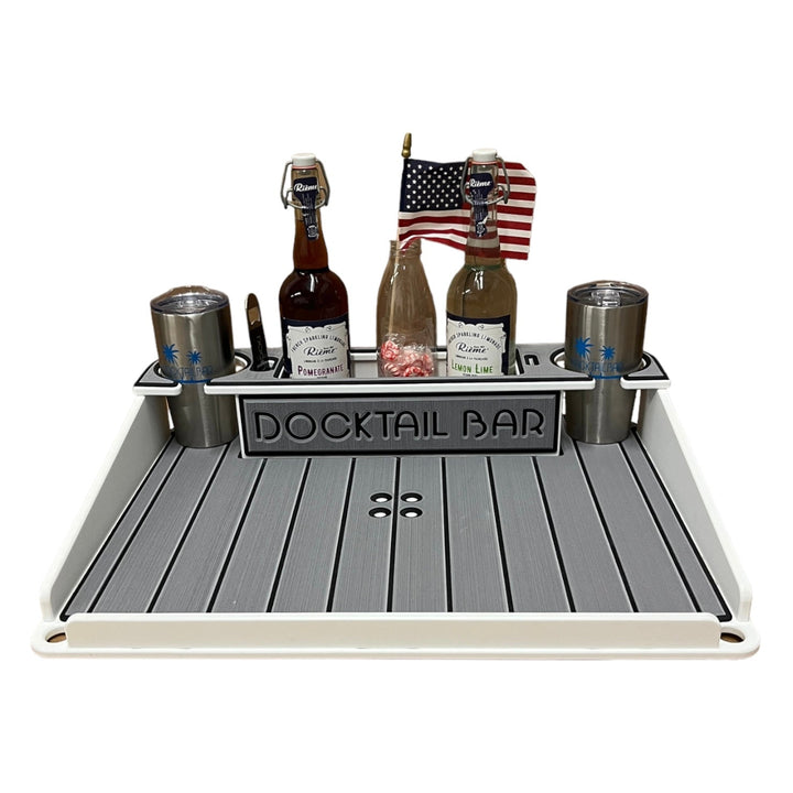 Docktail Utility Boat Table with Pedestal Table Attachment Options