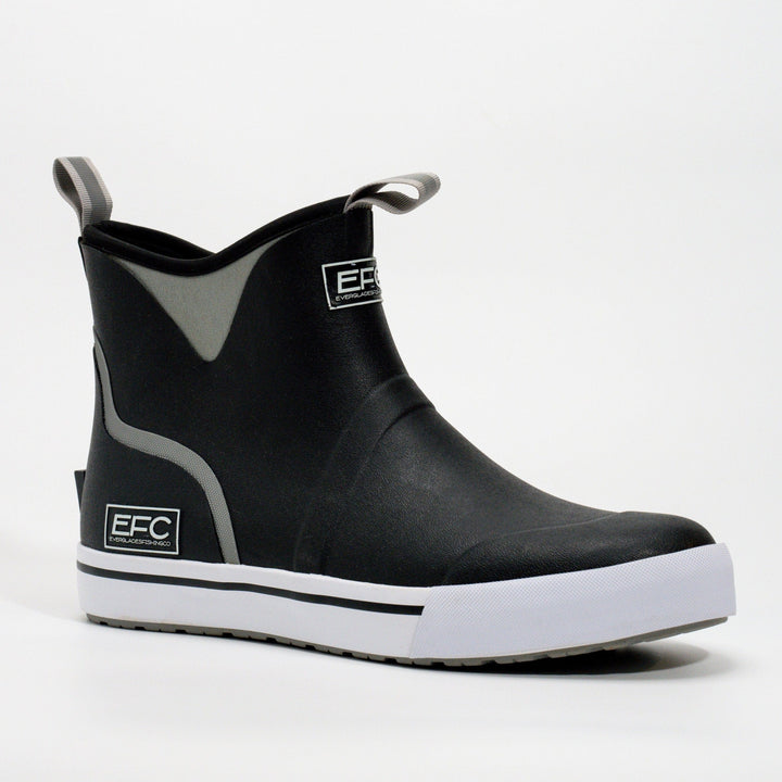 Black LFG Deck Boot by Everglades Fishing Co, durable fishing boots with slip-resistant soles and waterproof design.