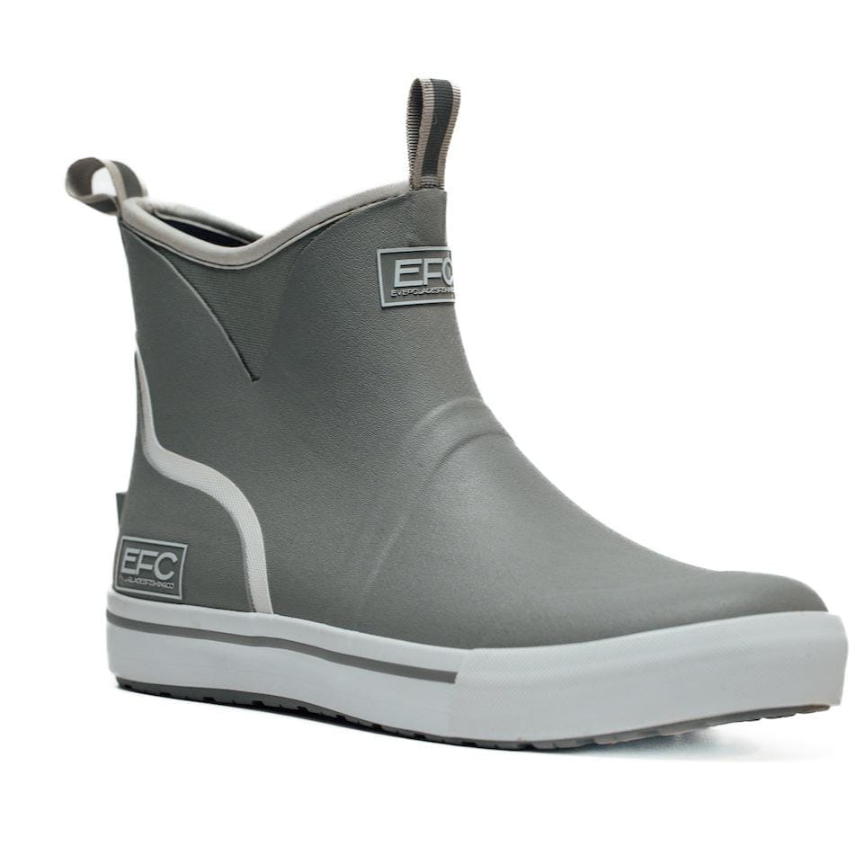 Grey LFG Deck Boot by Everglades Fishing Co, waterproof boots with rugged sole and slip-resistant design for outdoor fishing activities.
