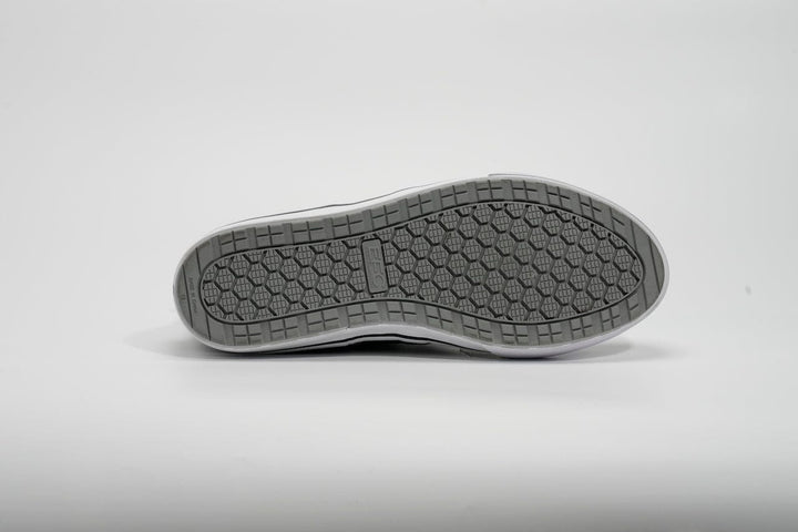 Everglades Fishing Co grey deck boots with sturdy rubber soles, waterproof design, ideal for fishing and outdoor activities.