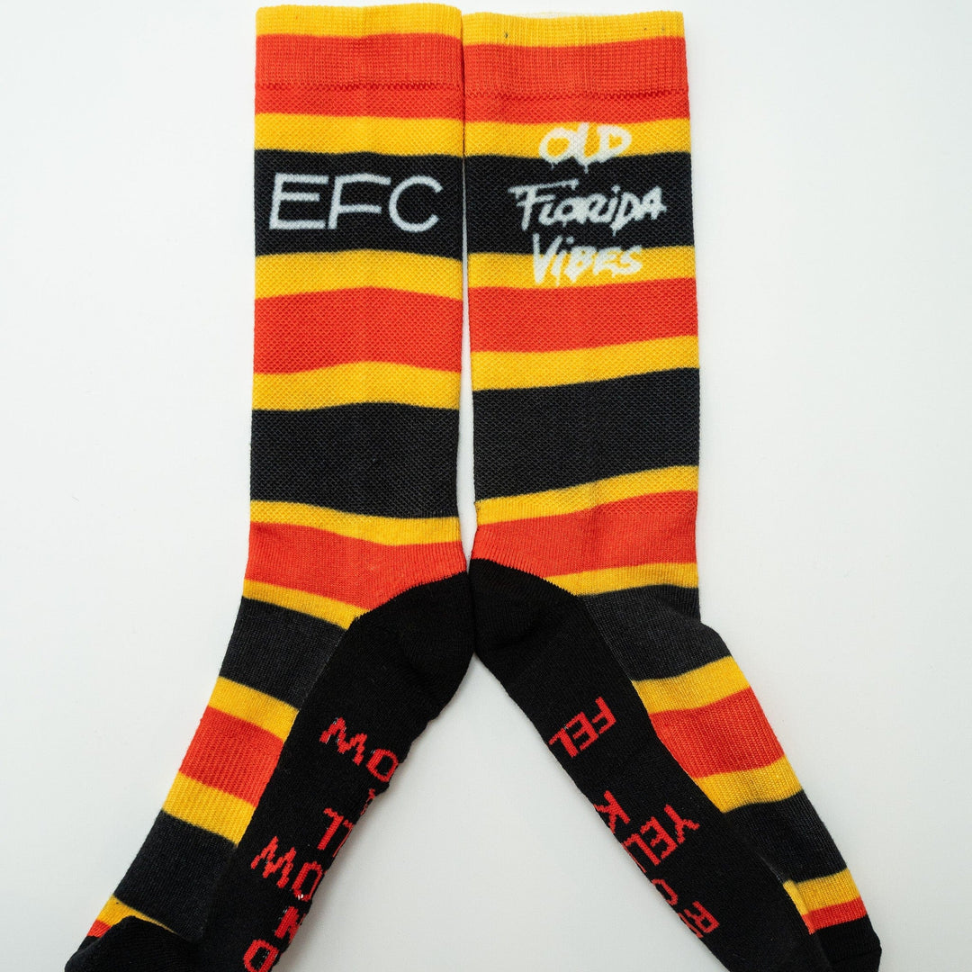 Coral Snake OFV socks by Everglades Fishing Co featuring vibrant coral snake pattern, soft fabric, and comfortable fit for fishing or casual wear.