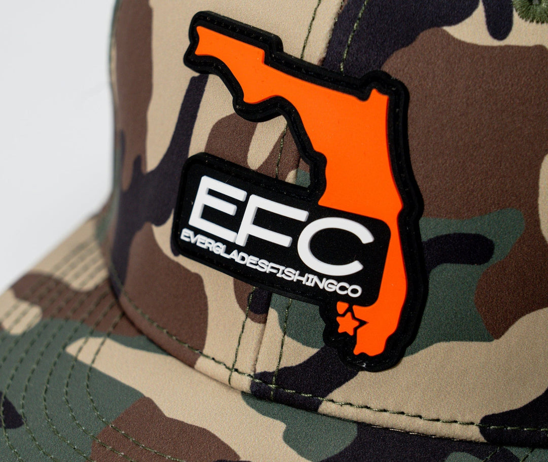 Everglades Fishing Co Duck Hunt Snapback hat featuring a classic design and adjustable strap, perfect for outdoor enthusiasts.