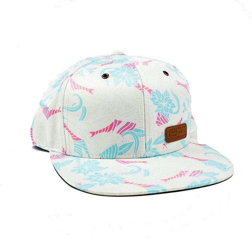 White Island snapback hat by Everglades Fishing Co featuring a structured design and adjustable strap.