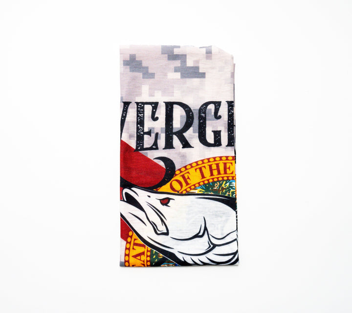 Everglades Fishing Co OG Buff in vibrant tropical print, versatile headwear for outdoor activities and sun protection.