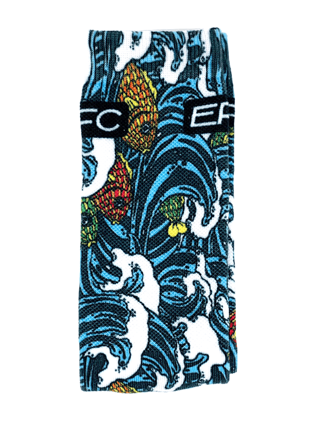 Vintage Waves Socks by Everglades Fishing Co featuring a wave-inspired pattern in vibrant colors.