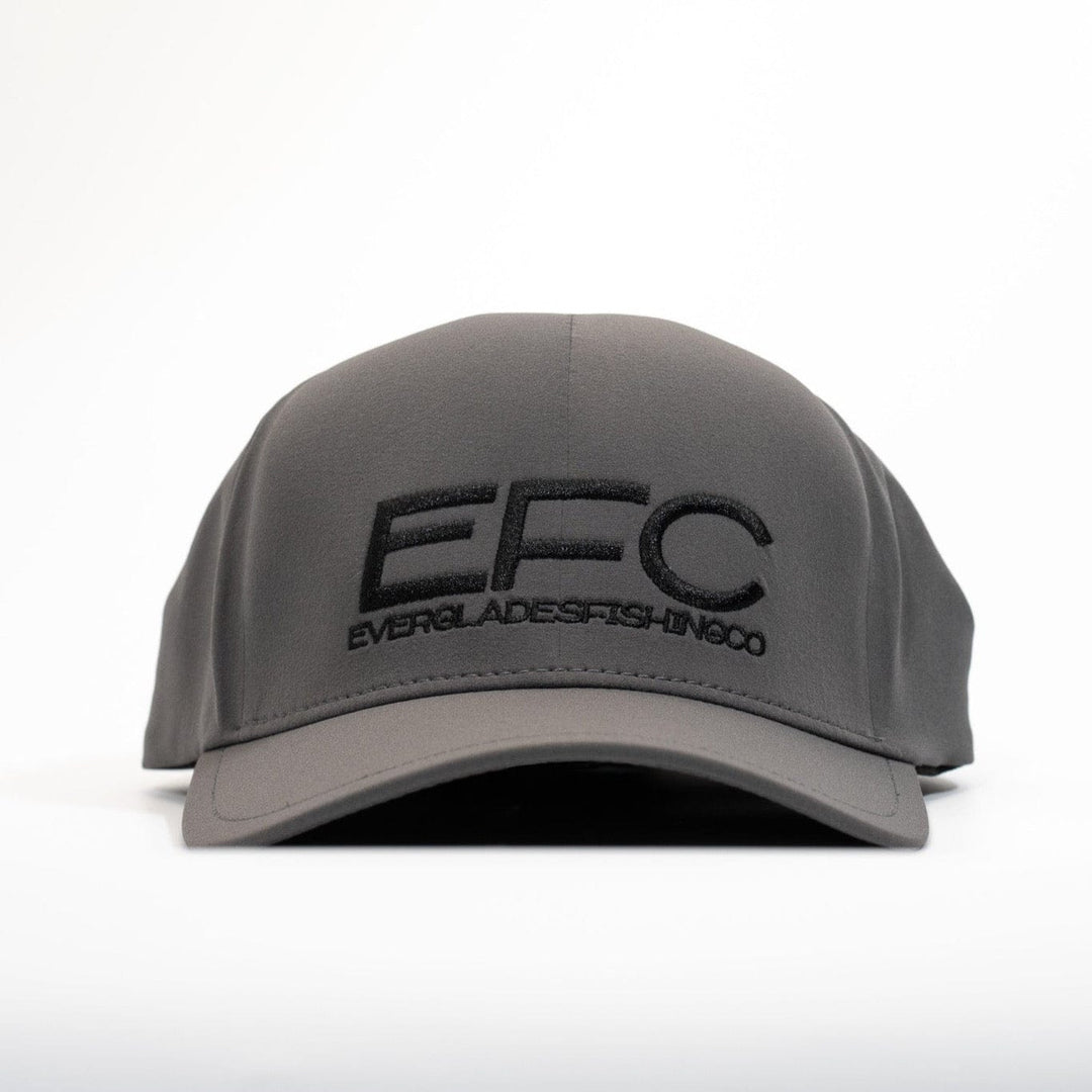 Gray performance fitted fishing hat by Everglades Fishing Co with a flexible brim and breathable fabric.