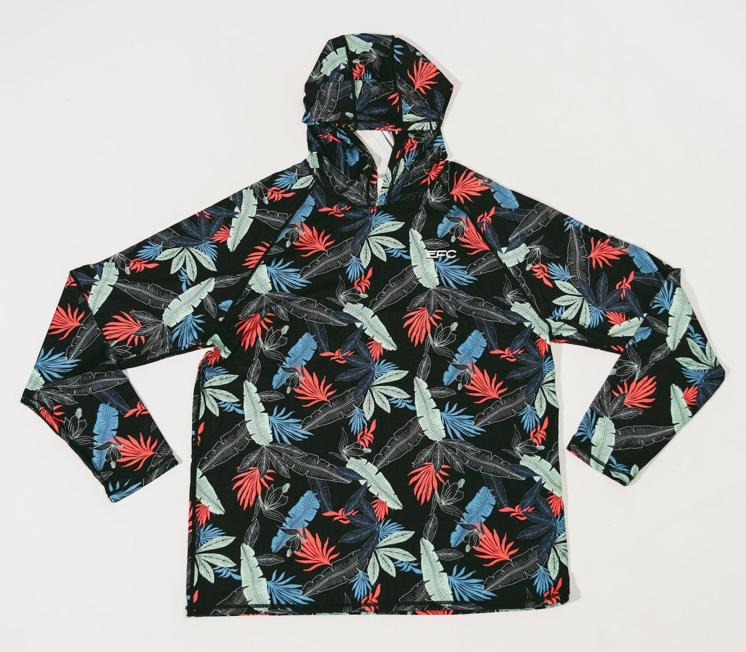 Everglades Fishing Co Stack Performance Hoodie, front view showing its lightweight fabric and casual fit.