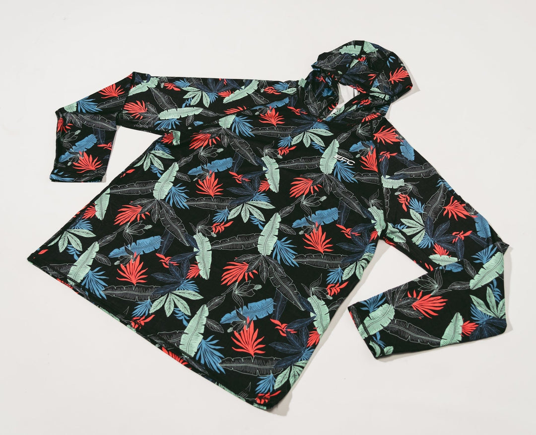 Everglades Fishing Co Stack Performance Hoodie in gray, featuring a comfortable fit and branded logo on the front.