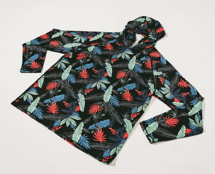 Everglades Fishing Co Stack Performance Hoodie in gray, featuring a comfortable fit and branded logo on the front.