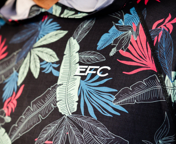 Everglades Fishing Co Stack Performance Hoodie shown in dark gray with front logo and comfortable fit.