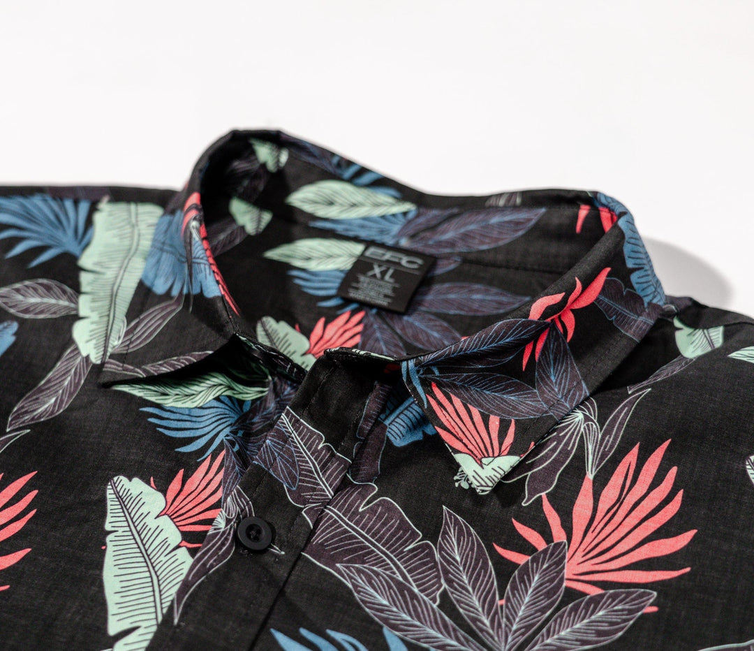 Black button-down shirt from Everglades Fishing Co, shown in image DSC0733_adjustsize.jpg, featuring a classic fit and collar.