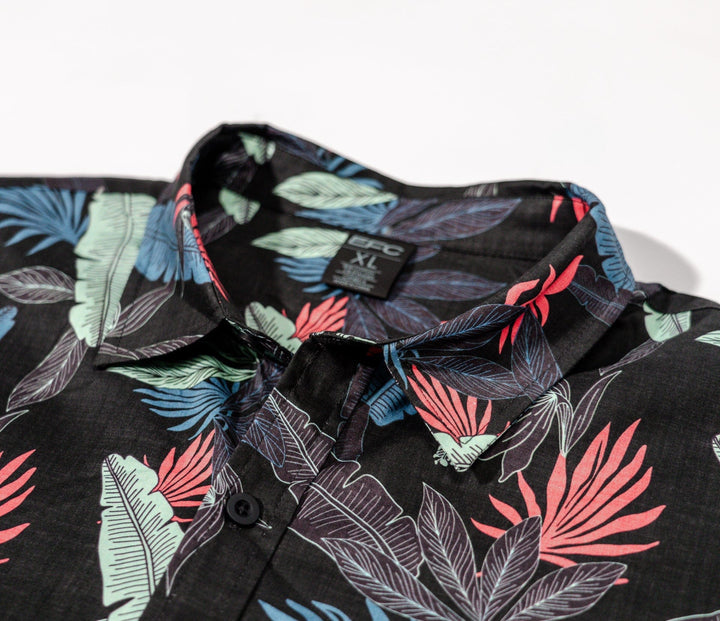 Black button-down shirt from Everglades Fishing Co, shown in image DSC0733_adjustsize.jpg, featuring a classic fit and collar.