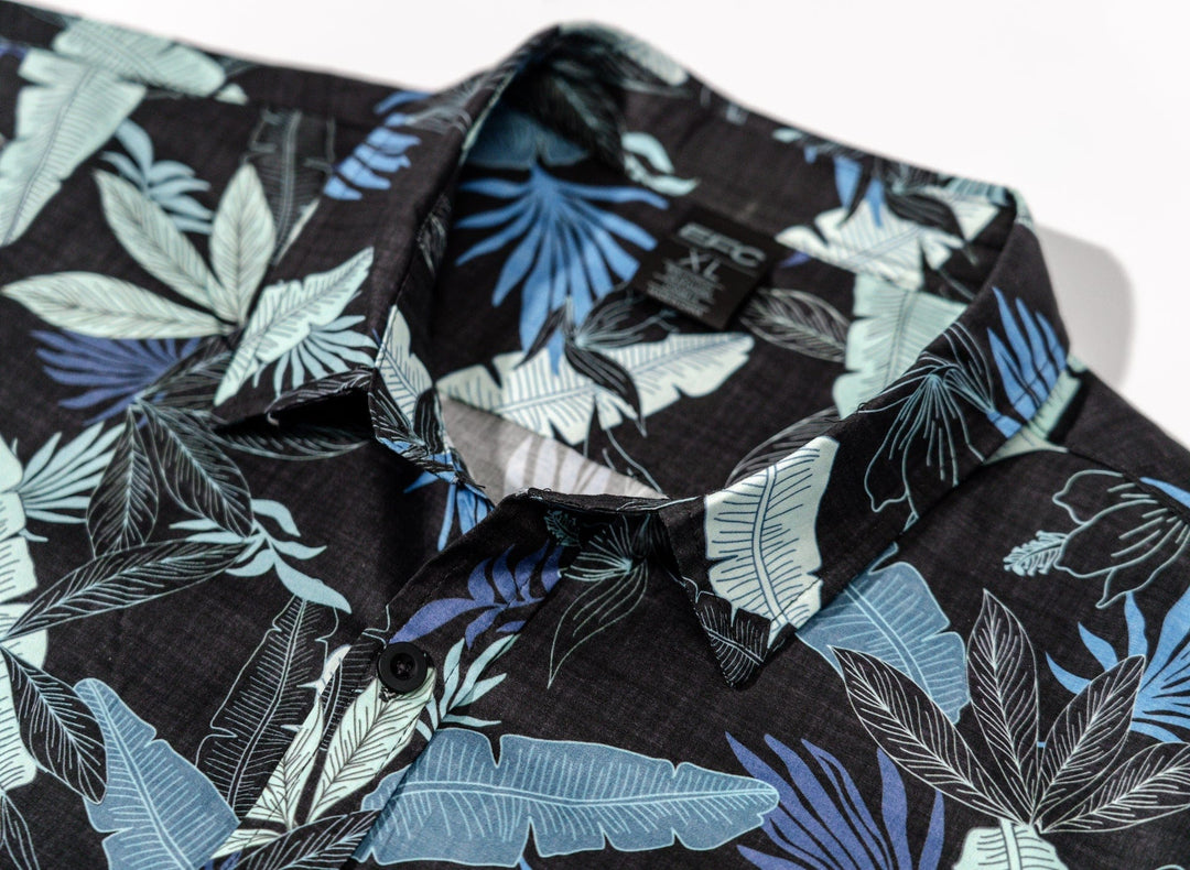 Navy Stack Button Down shirt from Everglades Fishing Co, featuring classic collar and button front, casual fishing apparel.