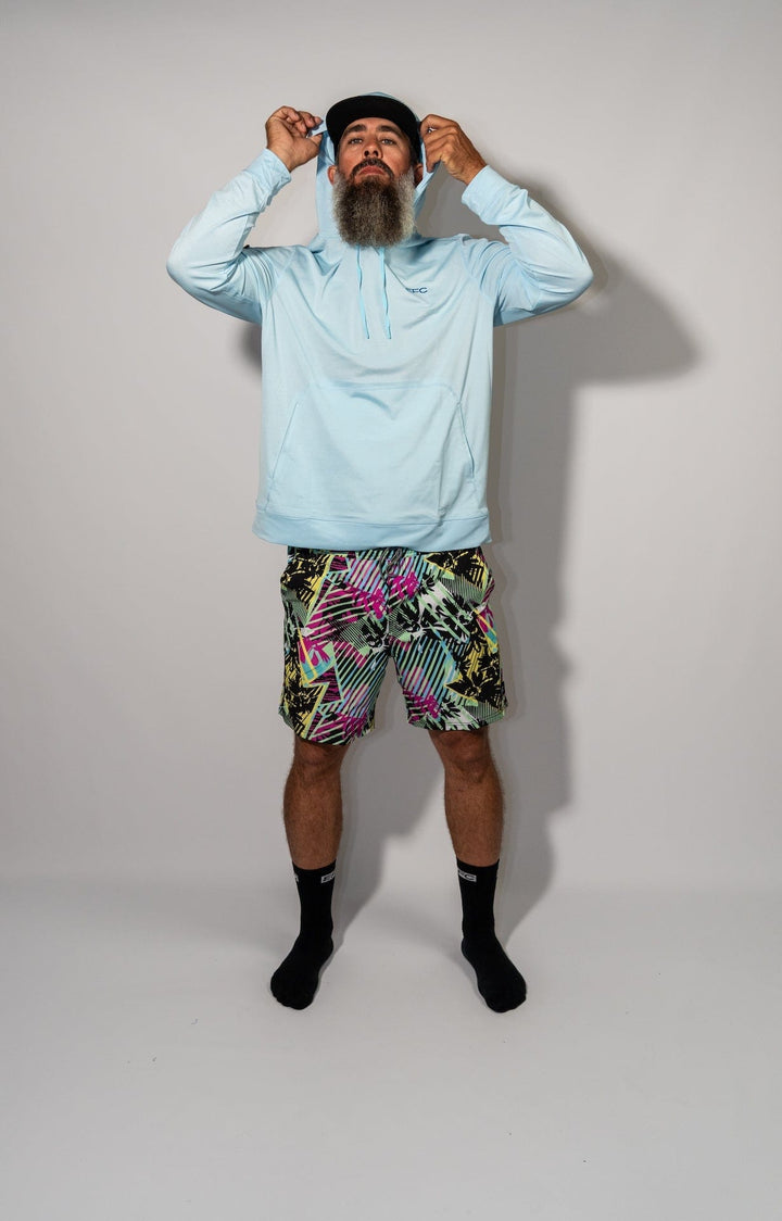 Everglades Fishing Co SOBE Volley Shorts, 17-inch length, lightweight men's fishing shorts with quick-dry fabric and practical pockets.