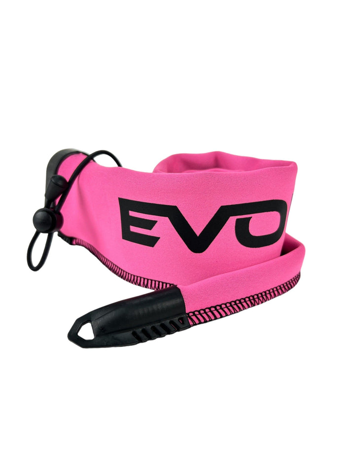 Red and white EVOLV Fishing limited edition spinning rod sleeve, shorty design for protecting and transporting fishing rods.