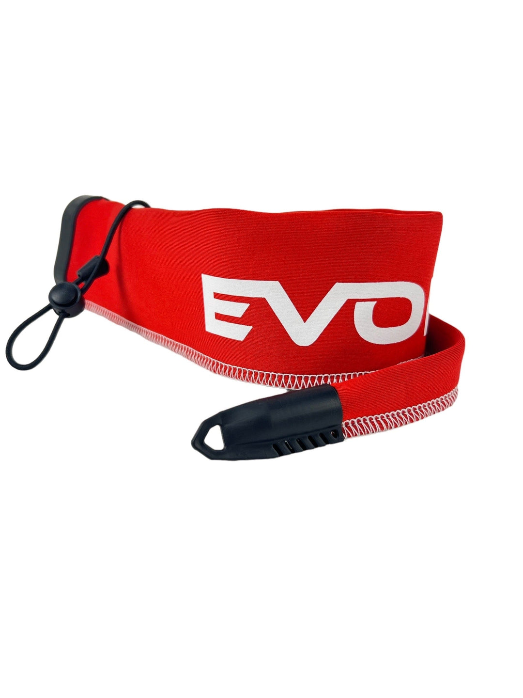Red and white limited edition EVOLV Fishing spinning rod sleeve, shorty design for protecting fishing rods.