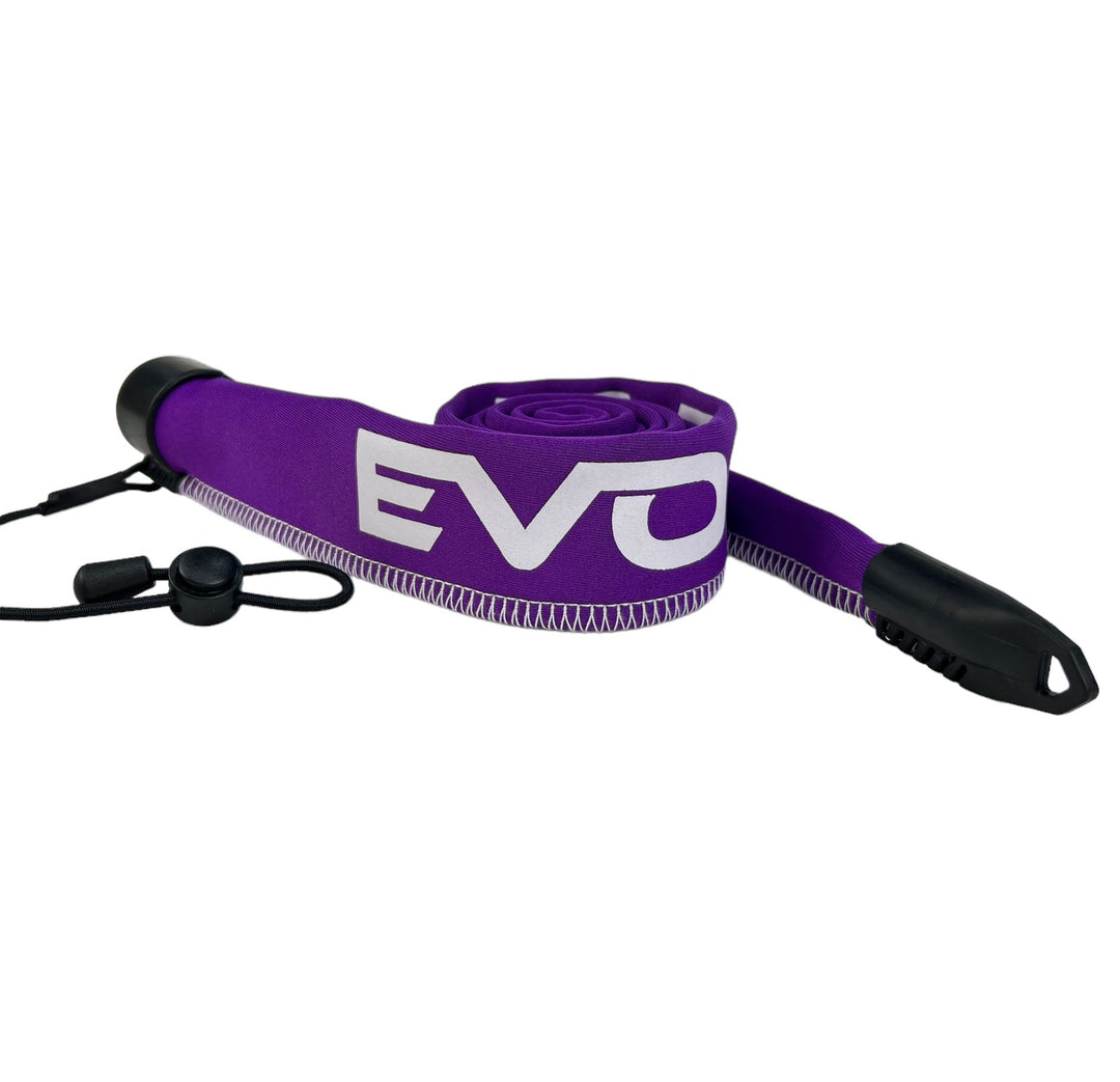 Evolv Fishing limited edition orange and white baitcast rod sleeves, shorty design for protecting fishing rods.
