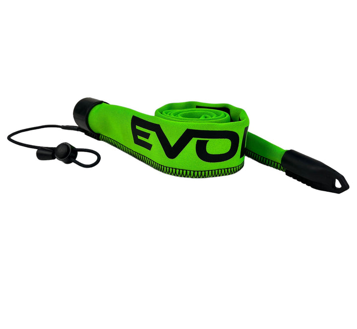 Evolv Fishing limited edition orange and white baitcast rod sleeves protecting fishing rods.