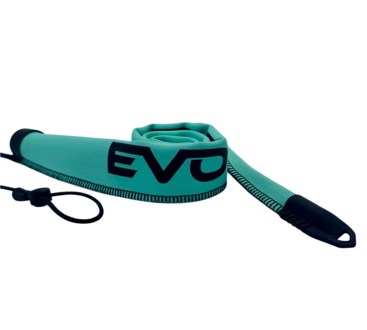 Limited edition EVOLV Fishing baitcast rod sleeves in orange and white, designed to protect and store fishing rods.