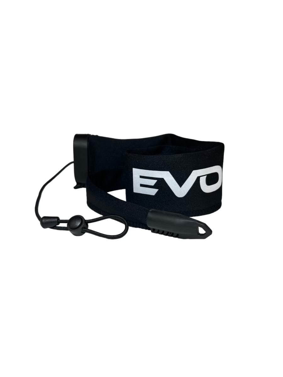Red EVOLV Fishing Tournament Edition spinning rod sleeves, shorty size with collar, designed for protecting fishing rods.