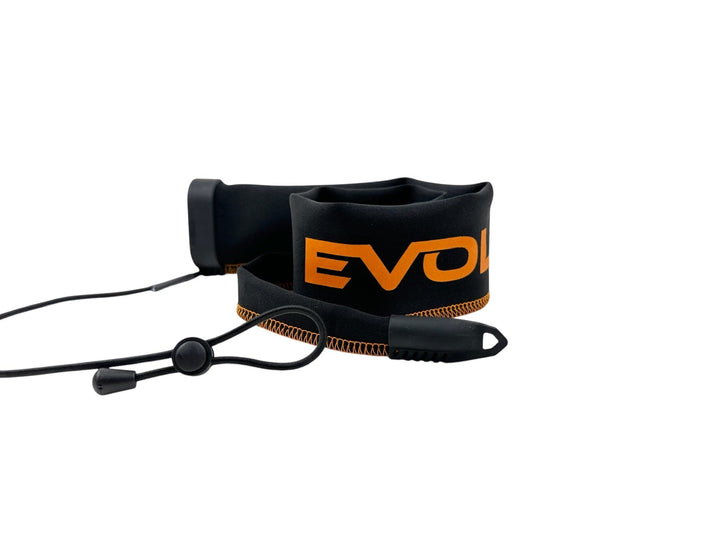 Red EVOLV Fishing Tournament Edition spinning rod sleeves with shorty design and standard size for protecting fishing rods.