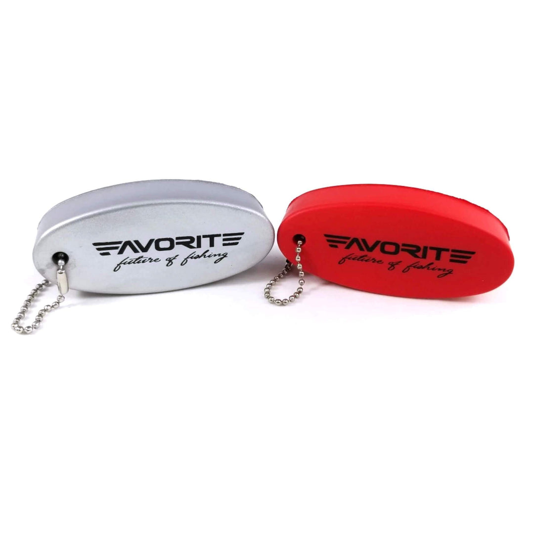 Favorite Fishing foam floating keychain accessory with bright colors, designed to keep keys afloat and easily visible in water.