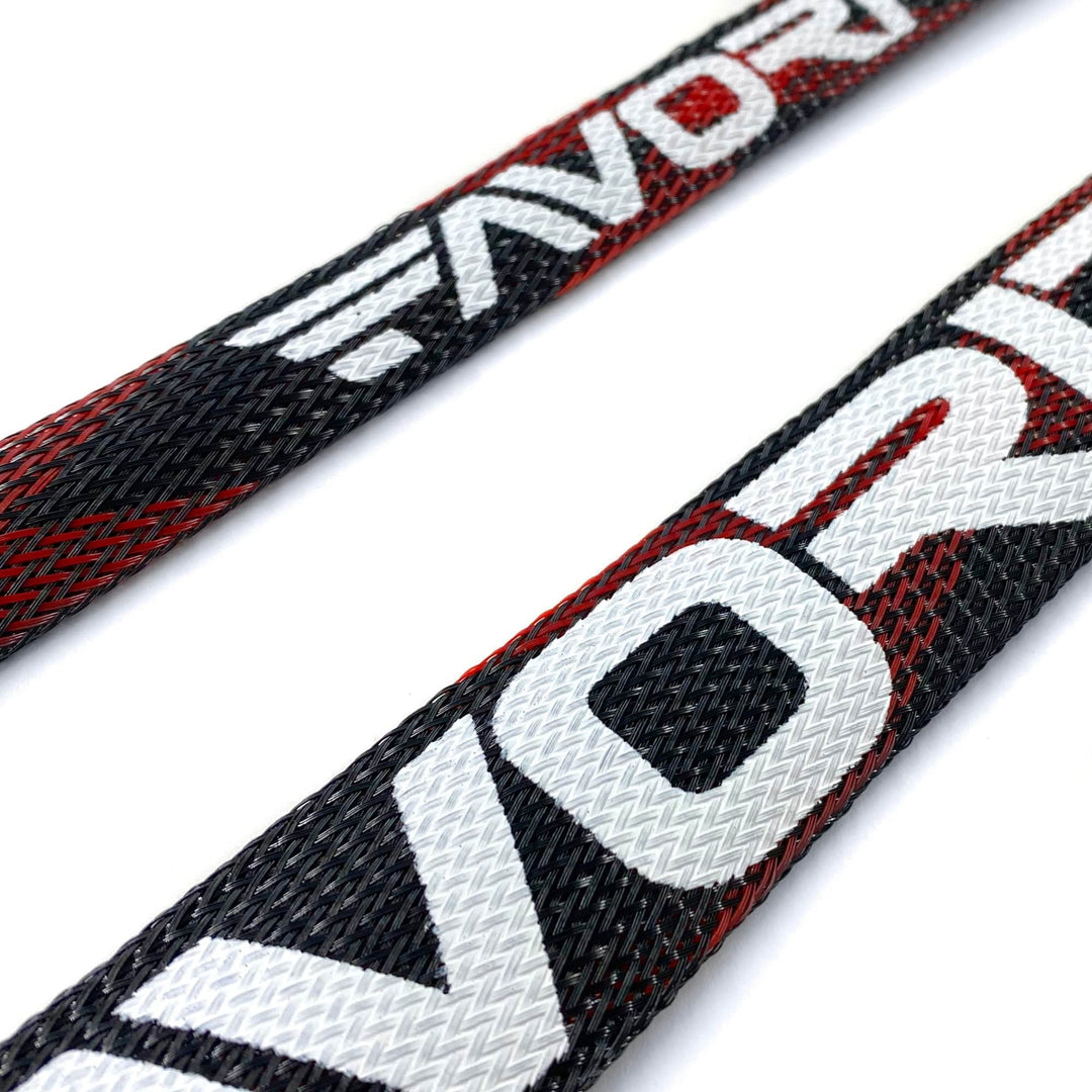 Favorite Fishing new style red rod sock accessory for spinning rods, designed to protect and store fishing gear.
