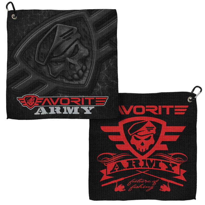Favorite Fishing accessories large fishing towel with logo, soft microfiber material, ideal for anglers and outdoor fishing activities.