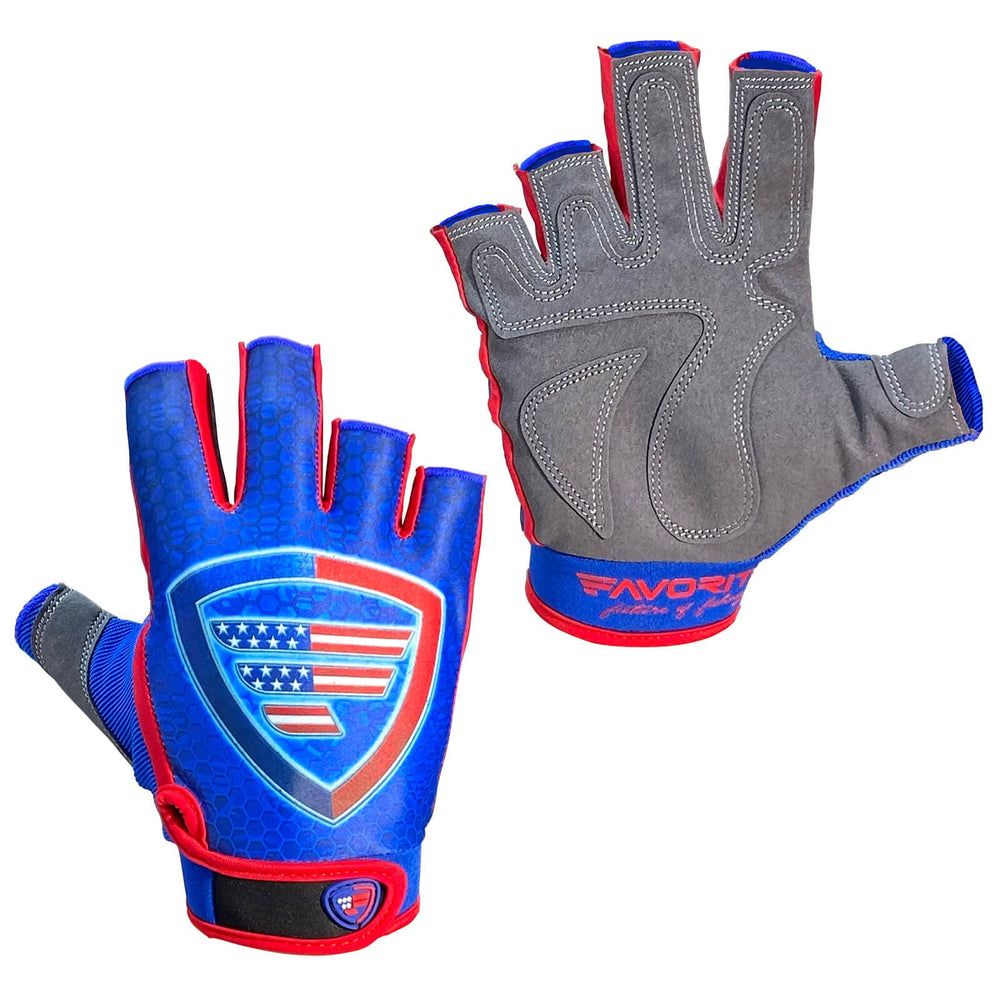 Favorite Fishing fishing gloves designed for anglers, showcasing durable fabric and ergonomic fit for comfortable fishing apparel.
