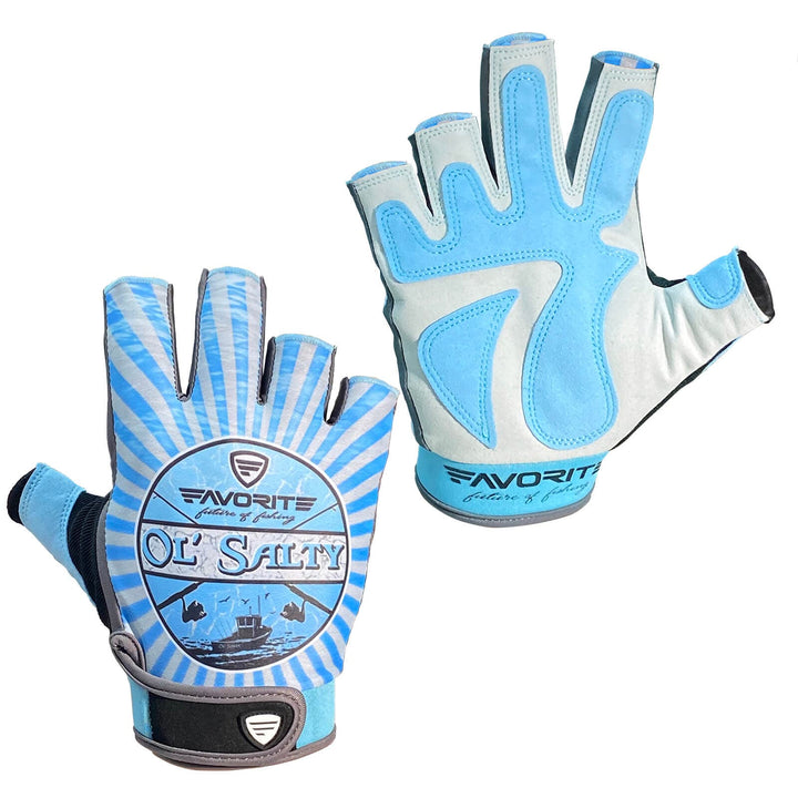 Favorite Fishing brand fishing gloves, durable apparel and accessories, showing the protective and flexible design for anglers.