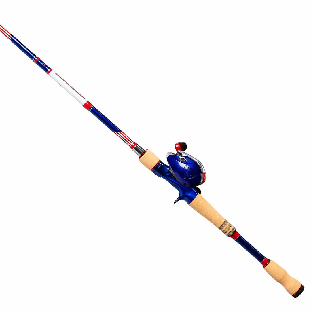 Favorite Fishing Defender Casting Combo, extra-heavy left-hand retrieve, ideal for casting and fishing applications.