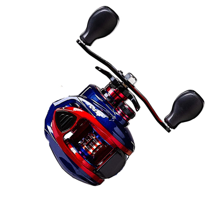 Favorite Fishing Defender Soleus casting reel, right-hand model, showcasing the black and silver design with handle and spool.