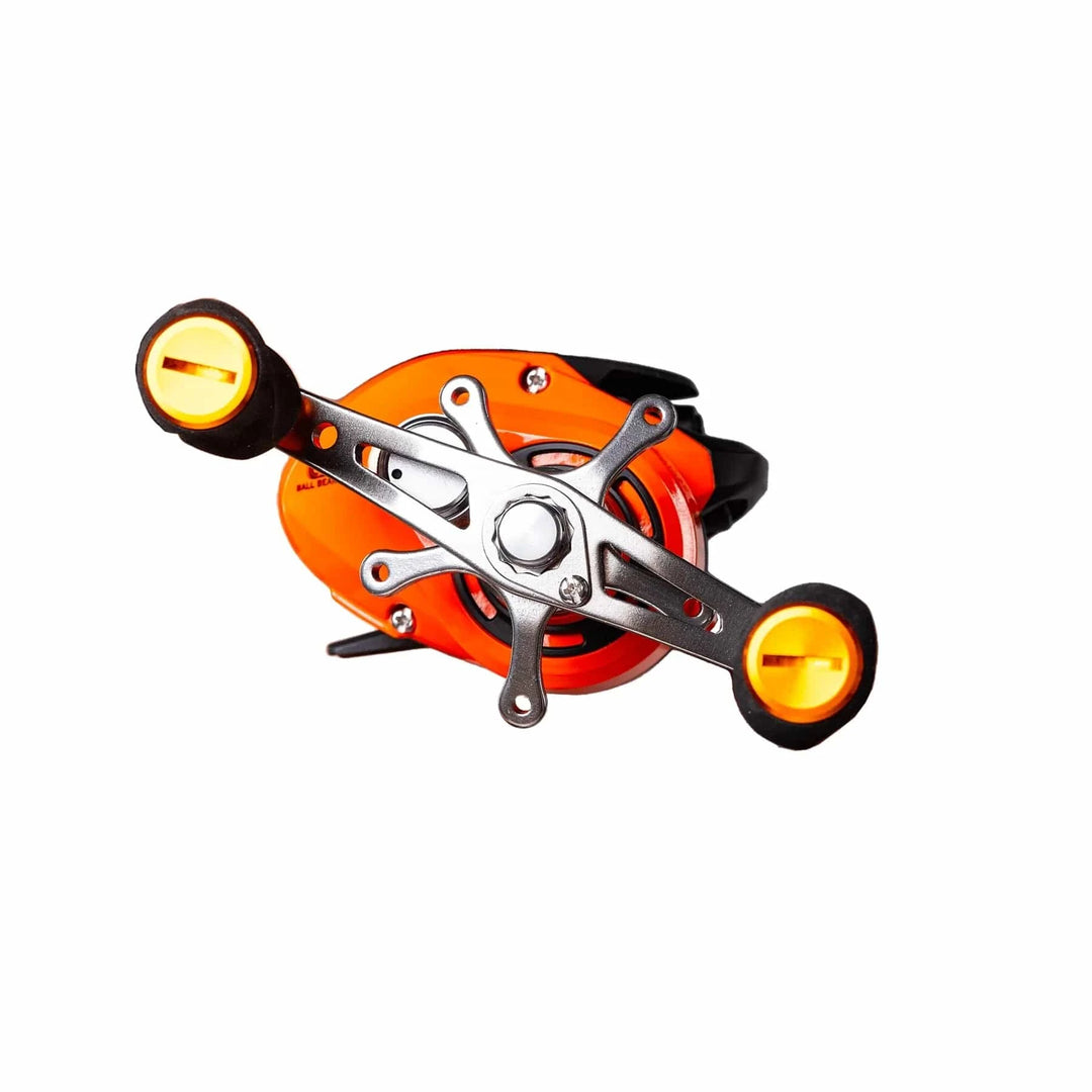 Favorite Fishing Balance Casting Reel in retail packaging, showcasing the left side and reel design.
