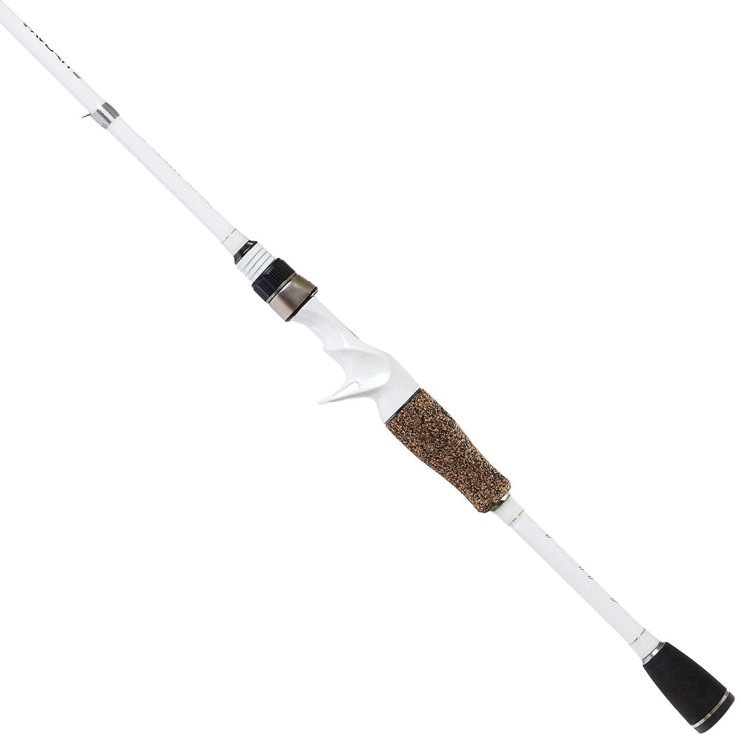 White Bird casting rod by Favorite Fishing, showcasing its sleek white design and durable construction for fishing.