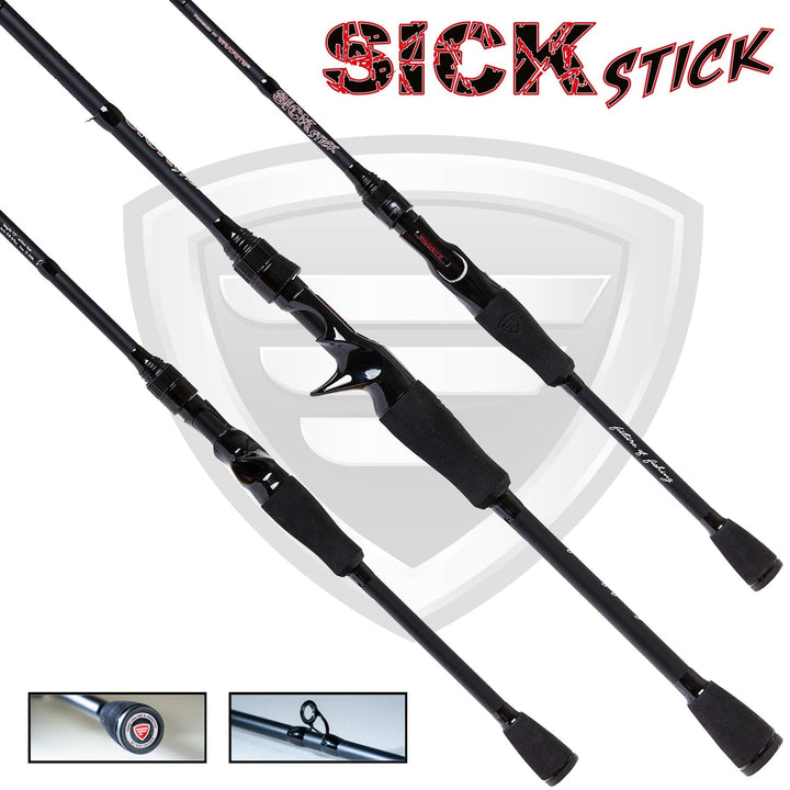 Favorite Fishing Sick Stick Casting Rod, 7ft medium-heavy fast action fishing rod shown with handle and rod blank profile.