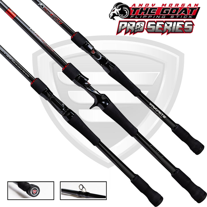 Favorite Fishing Signature Series Andy Morgan Pro Battle Flipping Rod, 7-6 heavy casting rod, one-piece design, ideal for flipping techniques