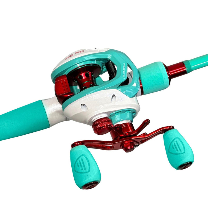 Favorite Fishing Shay Bird Casting Combo with rod and reel, designed for versatile fishing, shown with the combo set on a medium-left display.