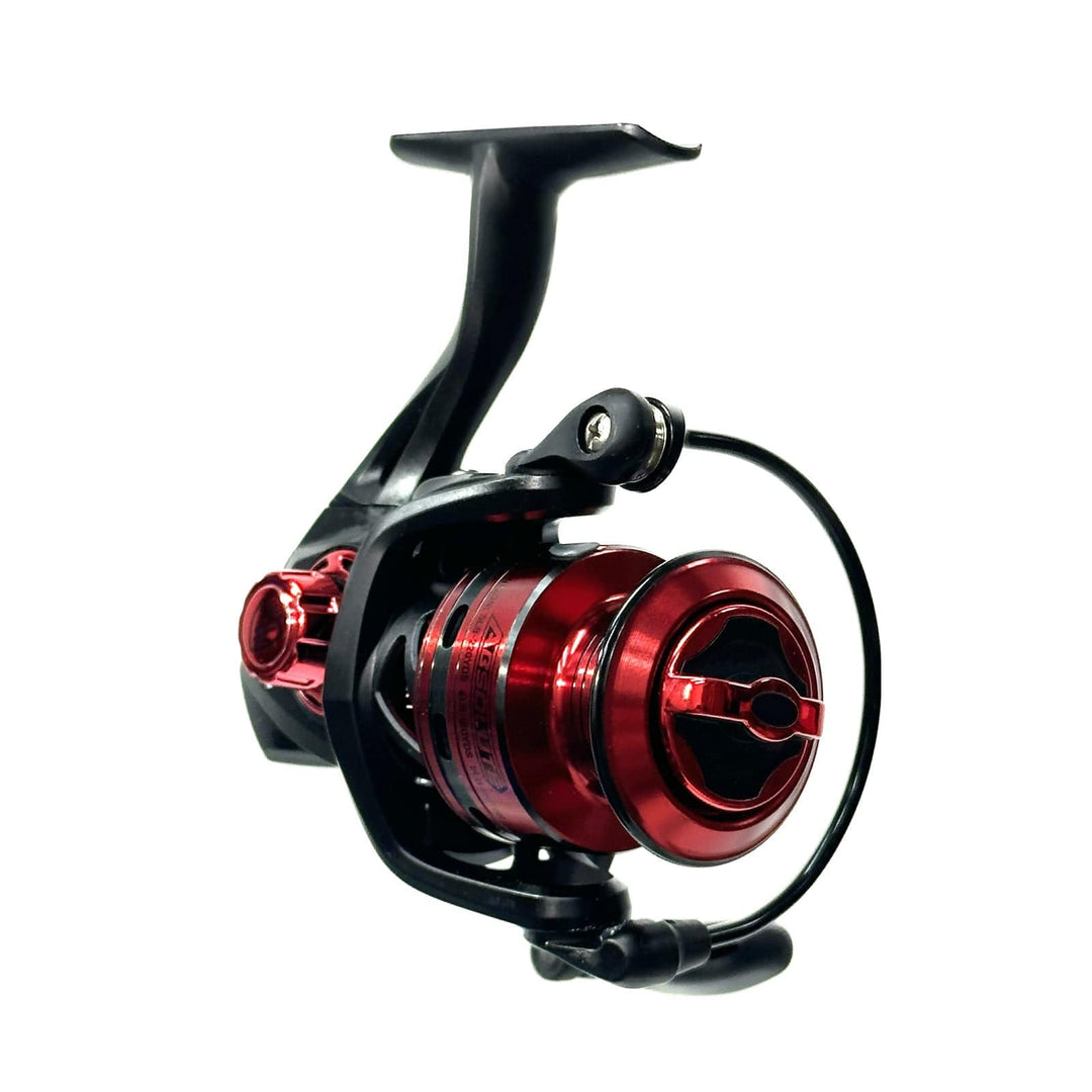 Favorite Fishing Absolute Spinning Reel 2000 in retail packaging, compact design with handle and spool for freshwater fishing.