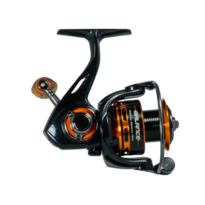Favorite Fishing Balance Spinning Reel, compact 2000 size with metal handle and smooth drag system for freshwater fishing.