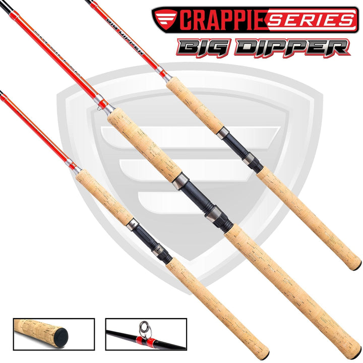 Favorite Fishing Big Dipper Crappie Spinning Rod, 11-foot, light, two-piece fishing rod for crappie fishing.
