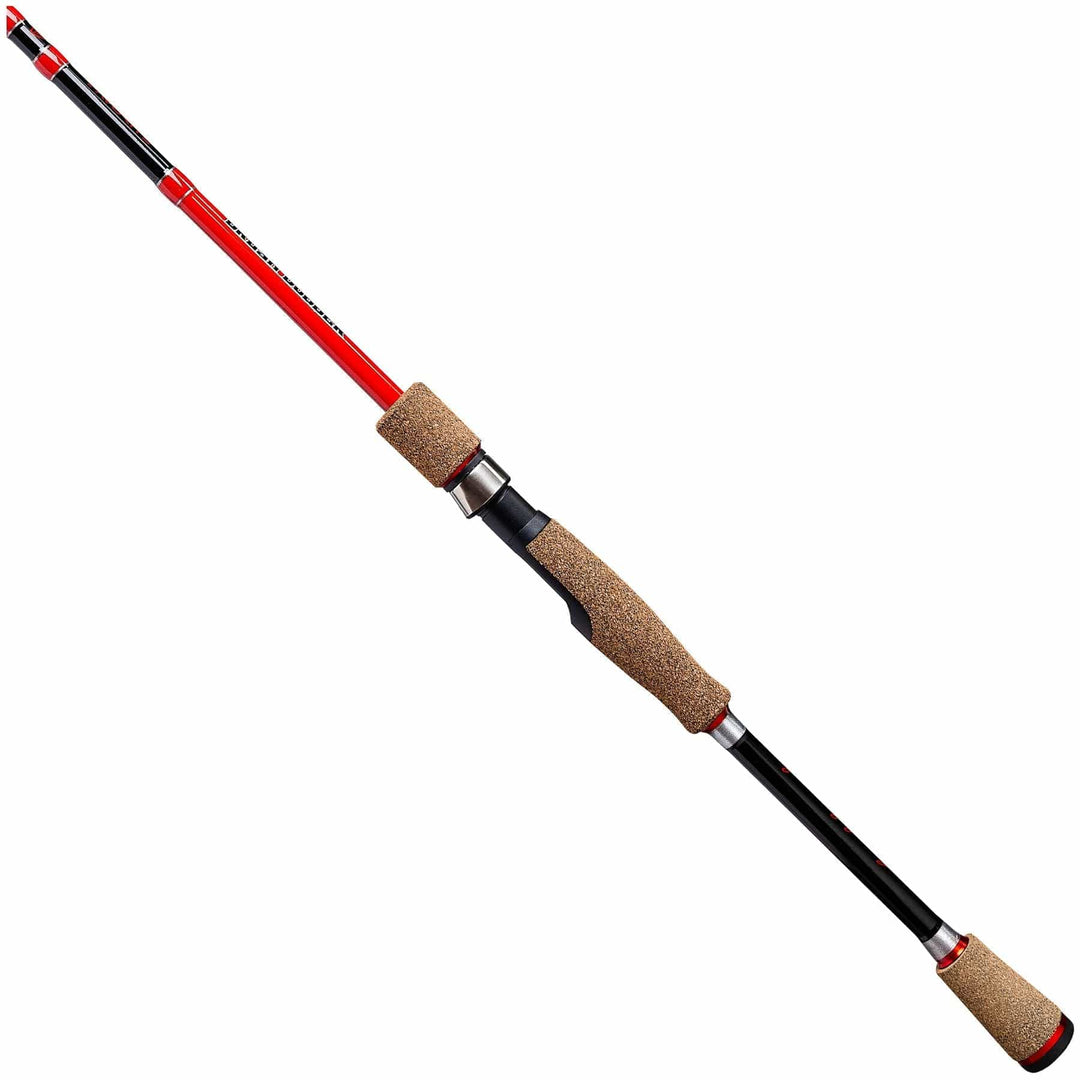 Favorite Fishing Brush Dobber Crappie Spinning Rod, 6-8 medium one-piece fishing rod with a sleek design and comfortable grip.