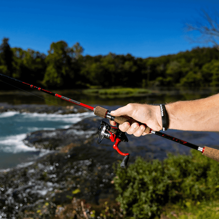 Favorite Fishing Brush Dobber Crappie Spinning Rod, 6-8 medium one-piece fishing rod for crappie fishing.